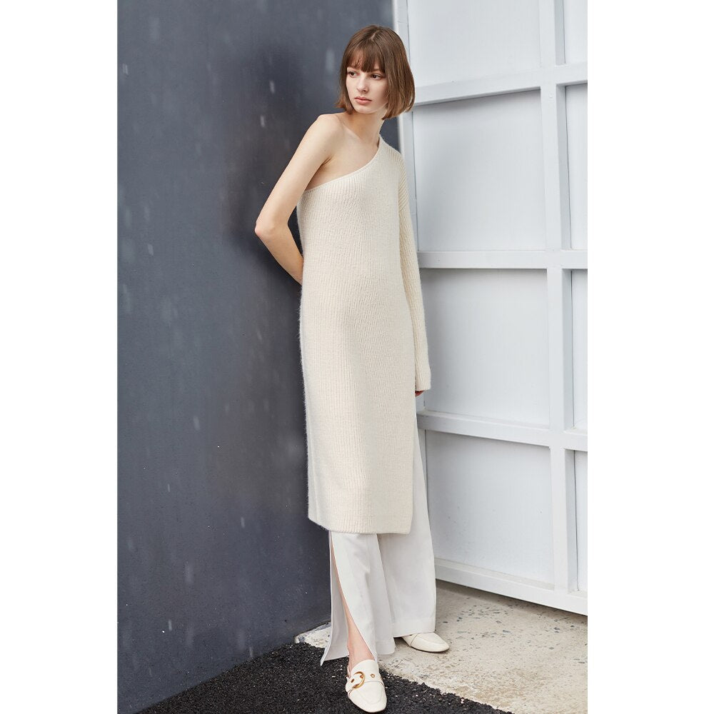 Spring open shoulder dress